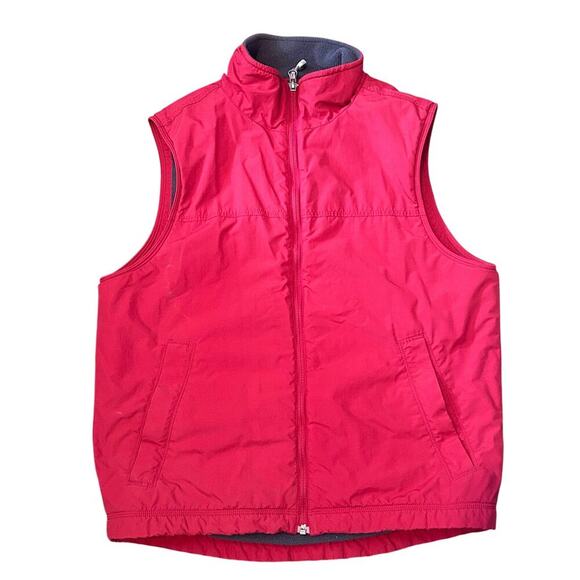 L.L.Bean Vintage Fleece lined nylon vest red men's size Small - Picture 1 of 4